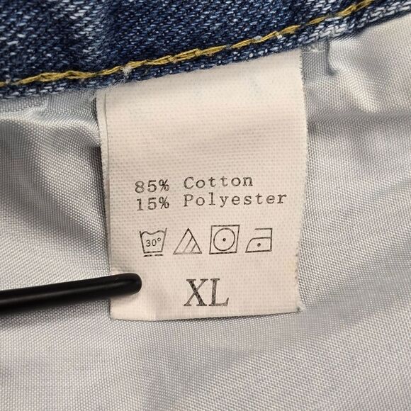 SHEIN Women's XL Light Wash High Waisted Rolled Hem Blue Denim Shorts - Picture 11 of 12